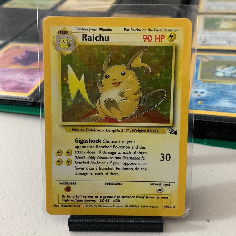 Raichu 1999 Holo 14/64 Pokemon Card Base Set Rare #14